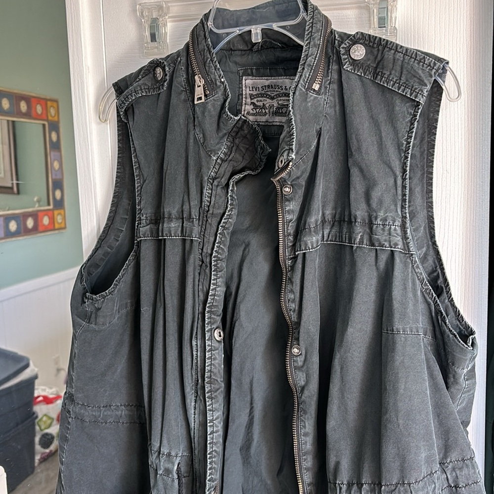 Vintage Levi’s vest 1X charcoal/black - Picture 7 of 16